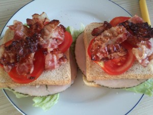 Putenbrust Bacon Sandwich Zubereitung Schritt 1